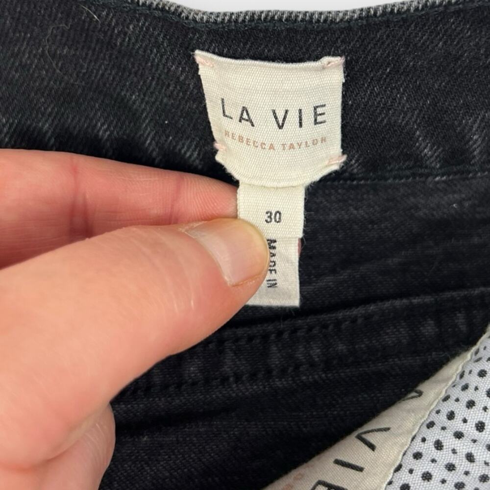 La Vie Rebecca Taylor Raw Hem Straight Leg Jeans Size 30 - Picture 4 of 6